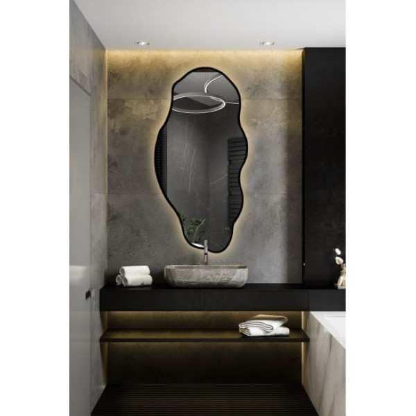 Дизайнерське настінне дзеркало Alma з LED-підсвічуванням