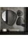 Комплект із трьох дзеркал неправильної органічної форми в чорній рамі "Kioto"