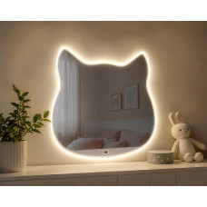 Дзеркало з LED-підсвічуванням «Котик» для дитячої кімнати