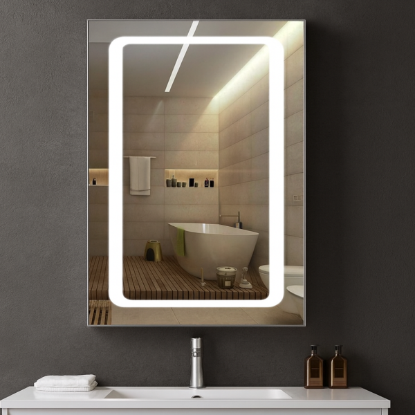 Дзеркальна шафа для ванної G19 Еко з LED-підсвічуванням 50 см.