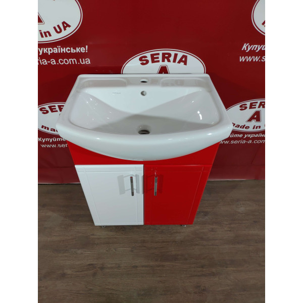 Тумба з умивальником Cersania 55 Т-1\4 (червона)
