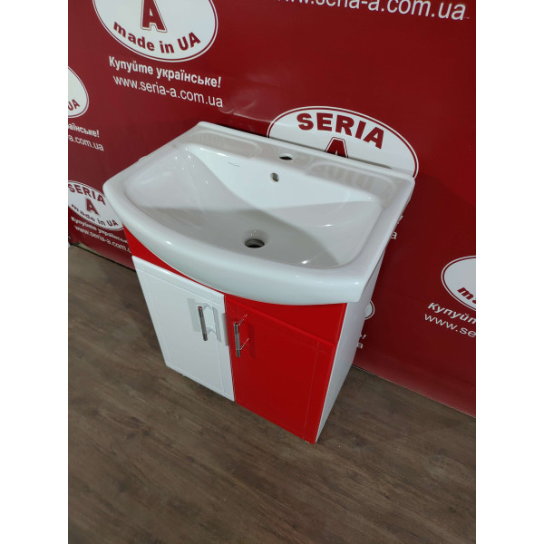 Тумба з умивальником Cersania 55 Т-1\4 (червона)