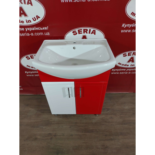 Тумба з умивальником Cersania 55 Т-1\4 (червона)
