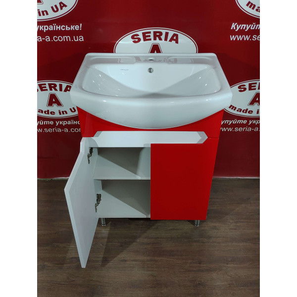 Тумба з умивальником Cersania 60 Т- 1 Марко (червона)