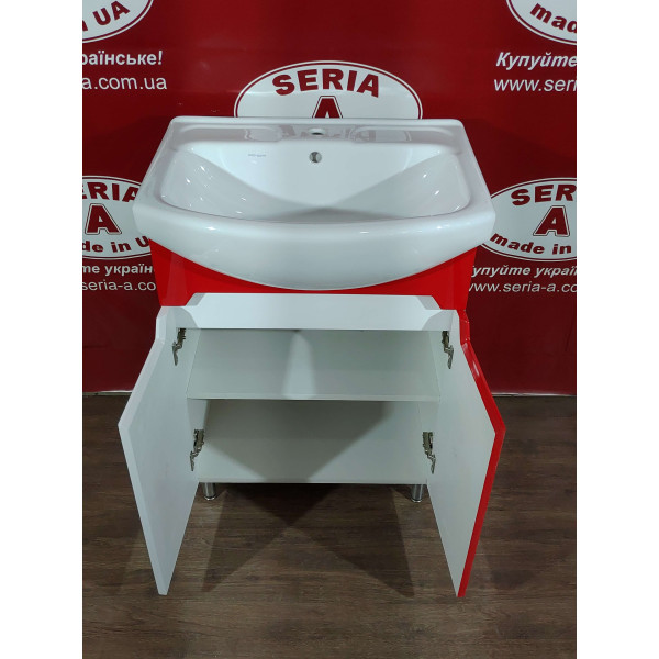 Тумба з умивальником Cersania 60 Т- 1 Марко (червона)