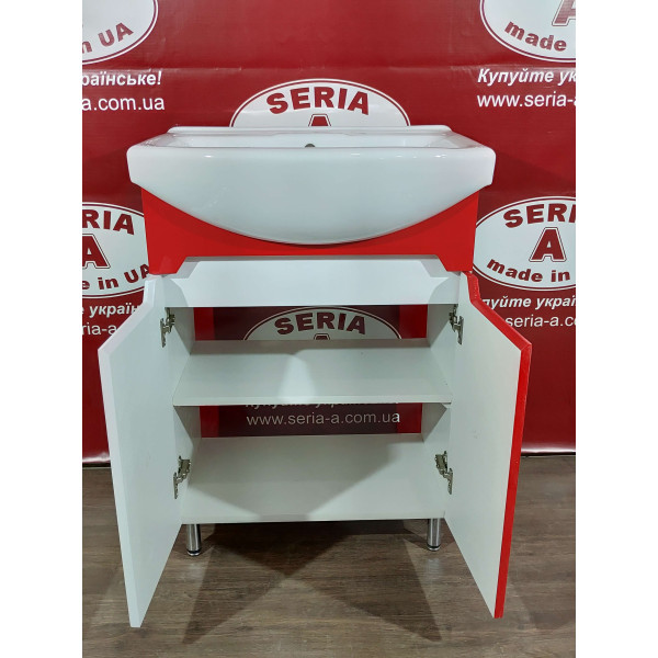 Тумба з умивальником Cersania 60 Т- 1 Марко (червона)