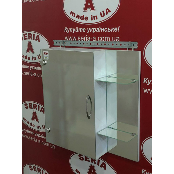 Навісна дзеркальна шафа до ванної кімнати з відкритими полицями "РЕДЖИНА"