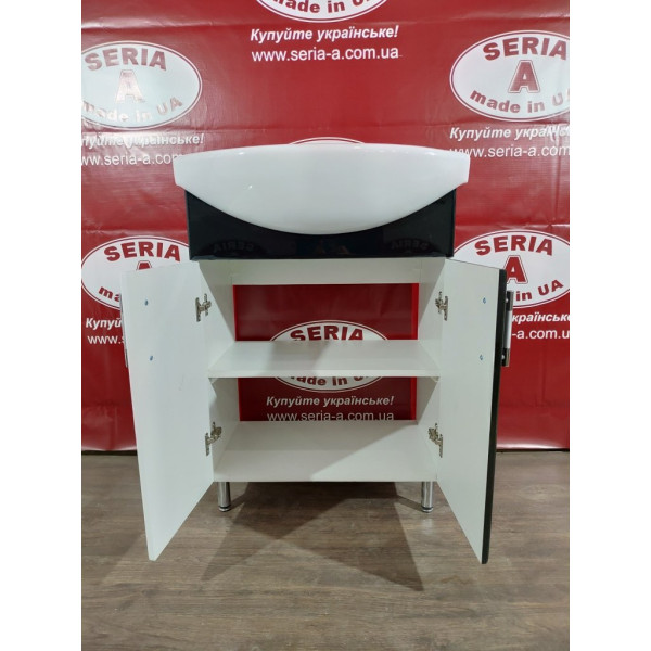 Тумба з умивальником Cersania 60 Т-1\4 (чорна)